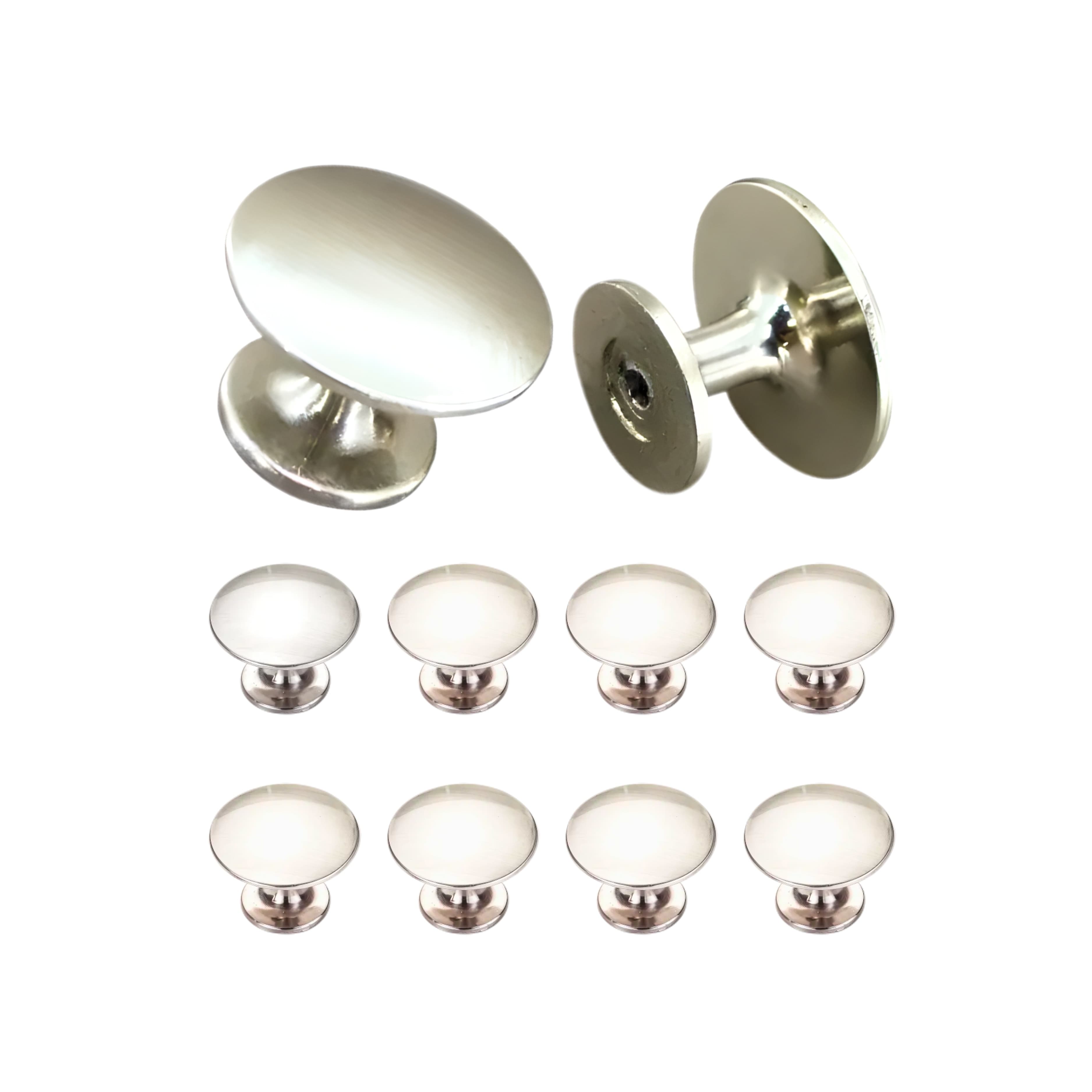 KIT C/ 10 PUXADORES PONTO REDONDO 23MM INOX CROMADO – RENNA