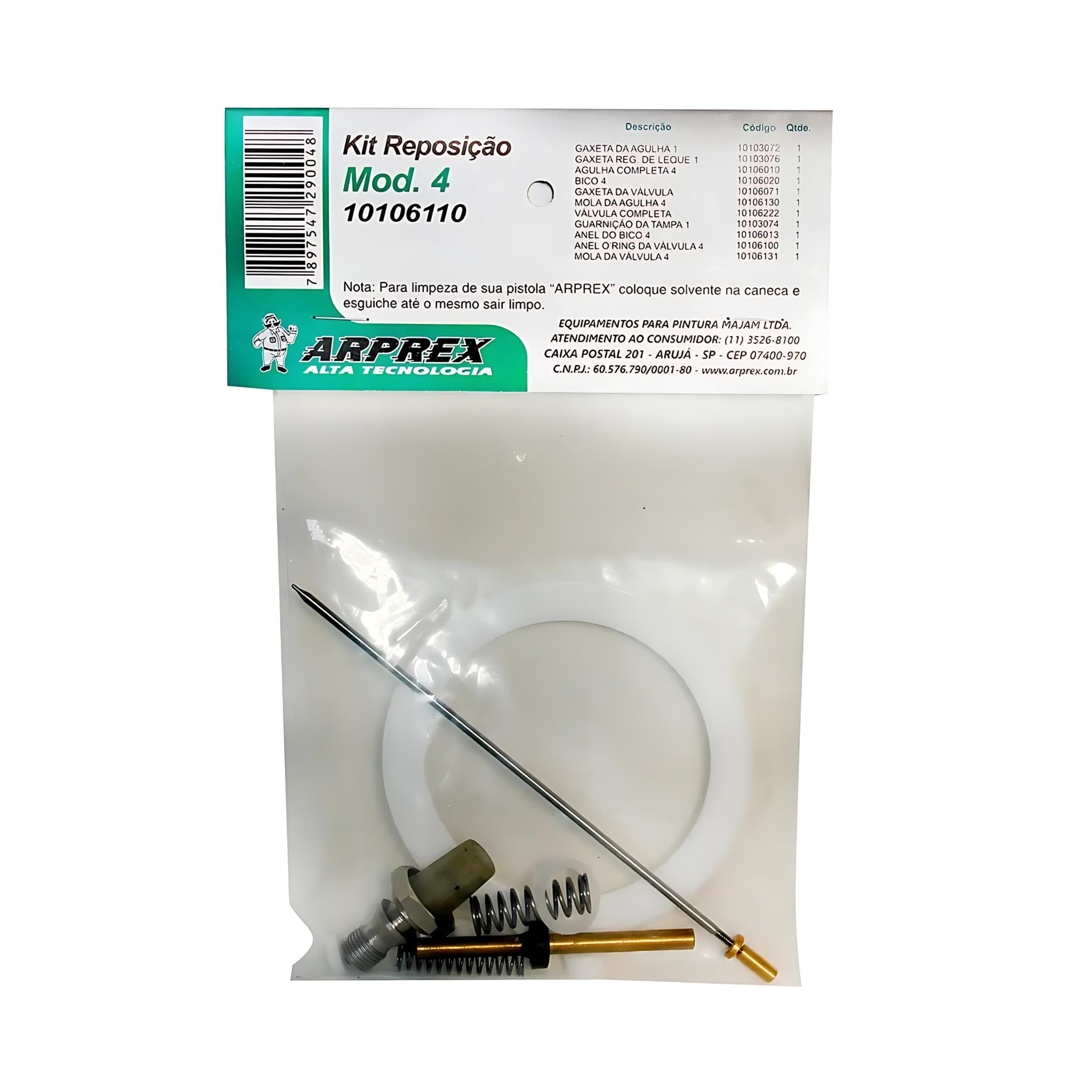 KIT DE REPARO 10130110 P/ PISTOLA MOD.4/4A/4CP ARPREX (1.2MM)